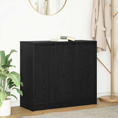 vidaXL - Dressoir - 85x34x76 - cm - spaanplaat - zwart - eikenkleurig