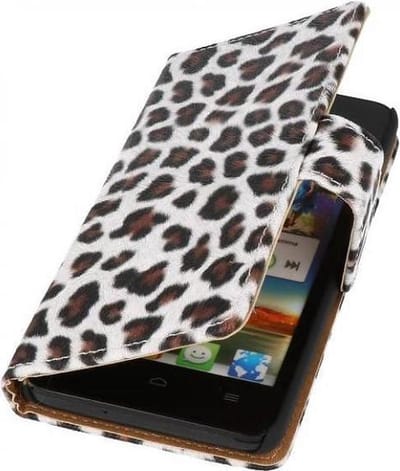 Luipaard Bookstyle Case Hoesjes - Hoesje Geschikt voor Huawei Ascend G525 Bruin