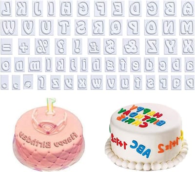 Dailygoods - Cookie Cutters Letters en Leestekens - 64 Stuks Taart Decoratie