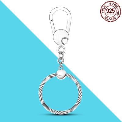Petit et Moyen Porte-breloque de Sac Collection Moments Porte-clés à Breloque S'adapte aux Breloques à Chaîne Originales DIY white