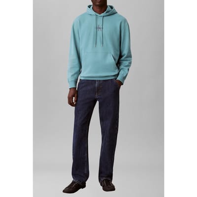 Calvin Klein Ls Eu 350terry Micro Hoodie Tequila Blue Size: M | Hoodies & Sweatshirts Outlet | Heren | Blauw