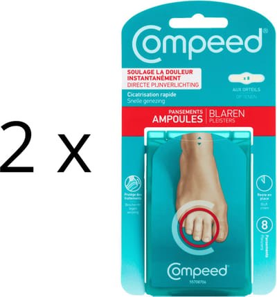 Compeed Blarenpleisters op Tenen - 2 x 8 stuks