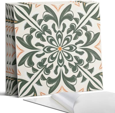 Coloray Wandpanelen Zelfklevend - Bloemenpatroon met bladeren Zelfklevende Wandpanelen - 50 cm x 50 cm - Groente Wandpaneel PVC - 5 stuks - Bloemen en planten Wandpanelen Zelfklevend - Wandpaneel Keuken - Wandpanelen Badkamer