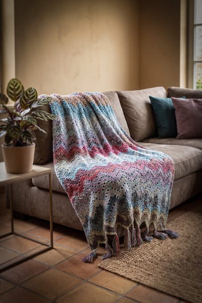 Corneeltje Wol - Haakpakket Plaid ZigZag - Haken - Woonplaid - DIY Haakpakket - DIY