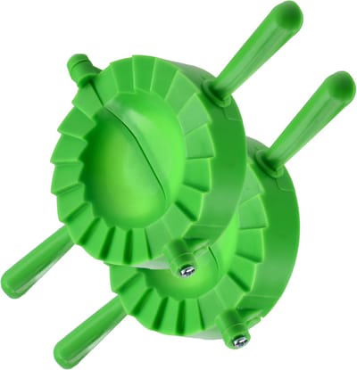 KADAX Deegzakvorm, rood/groene vorm voor deegzakken en ravioli, pierogi-maker, knoedeluitstekers, handmatige deegpers, dumplingmaker machine (groen, 2 stuks)
