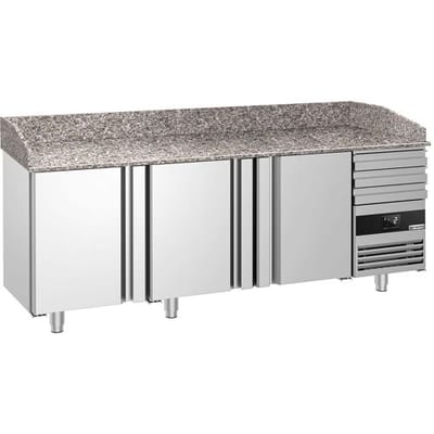 GGM Gastro Pizzakühltisch PREMIUM - 2150x800mm - mit 3 Türen & 3 Schubladen