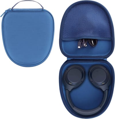 Duurzame Hard Case voor Noise Cancelling Hoofdtelefoons - Bescherming, Opbergtas en Accessoires (Donkerblauw)