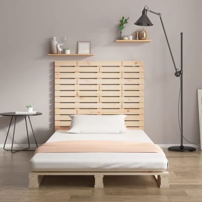 vidaXL - Hoofdbord - wandmontage - 126x3x91,5 - cm - massief - grenenhout