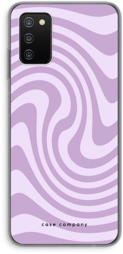Case Company® - Hoesje geschikt voor Samsung Galaxy A03S hoesje - Swirl Paars - Soft Cover Telefoonhoesje - Bescherming aan alle Kanten en Schermrand