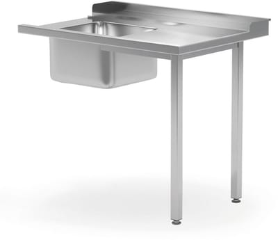 HENDI Laadtafel met gootsteen – linkerzijde – roestvast staal – 1200x700x850 mm