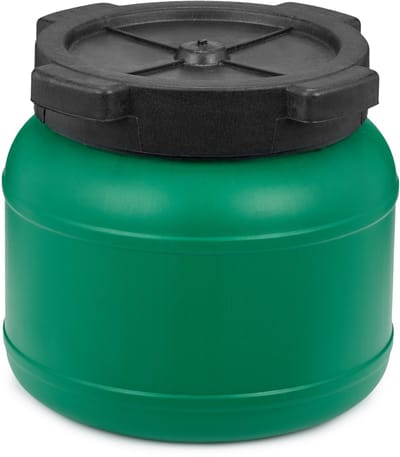 Garronda 5L Kunststof Trommel Met Deksel - Vat - HDPE - Voedselvat - Tuin Hobbock – Groen - GD-DOL-Barrel-Green