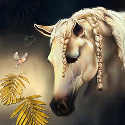 5D DIY Diamond schilderij mooi paard borduren kruissteek 30x30CM brown