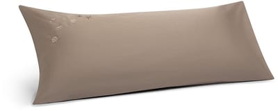 Yumeko kussensloop katoensatijn warm taupe seashell 40x80 - Bio, eco & fairtrade - 1 stuk