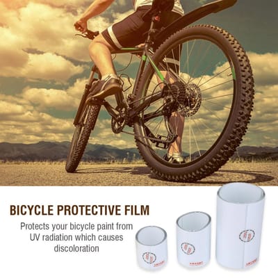 Mountainracefiets Frame Oppervlaktebescherming Anti-kras Sticker Transparante Film brown