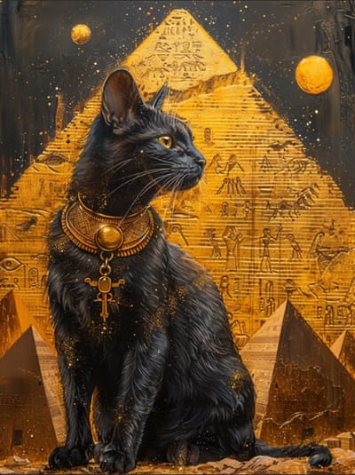 Diamond Painting - Canvas op houten frame - EGYPTISCHE GEHEIMEN - 30 x 40 cm