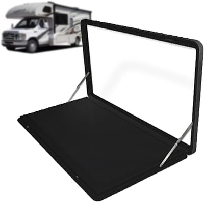 Opvouwbare Tafel - Klaptafel Wandmontage - Camper Keuken - Aluminium Legering - 60 x 45 cm - Zwart