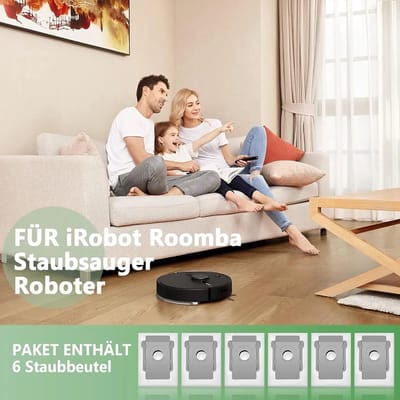 6 stofzuigerzakken Geschikt voor de iRobot Roomba i7, i7+ en i7 Plus reinigingsbasis