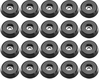 Allecto - Rubber Voeten - Beschermende Pads - Zwart - Meubelbescherming - 20 Stuks - Geschikt voor Tafel en Kast