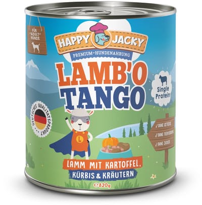 HAPPY JACKY Mono 6x820gD - Lam met aardappel, pompoen & kruiden