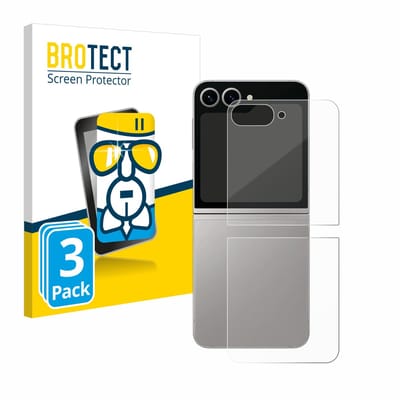 Screenprotector 3 Stuks voor Samsung Galaxy Z Flip 6 (Achterkant) Beschermglas transparant