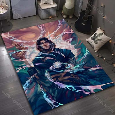 15 Maten A-Arcane Print Gamer Tapijt voor Woonkamer Slaapkamer Bank Deurmat Decor Banktafel Vloerkleed Antislip Vloermat voor Cadeaus 40x60cm (16x24in)