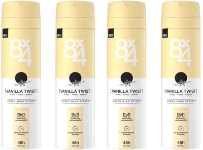 8 x 4 Deo Spray - Vanilla Twist - Voordeelverpakking 4 x 150 ml