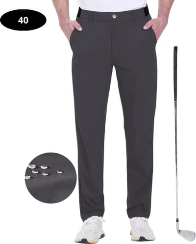 Bovista Golfbroek Heren - Golfkleding - Golfen - Golf Accessoires - Nette Pantalon - Donkergrijs XXXL - Maat 56