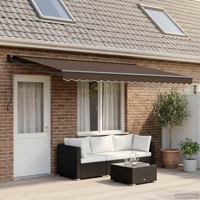 vidaXL - Vervangingsdoek - zonnescherm - voor - 4,5x3 - m - Taupe - Polyester