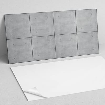 Coloray Wandpanelen Zelfklevend - Ruwe betontextuur PVC Wandpaneel - 100 cm x 50 cm - Grijs Wandbekleding Zelfklevend - 1 stuk - Texturen Wandpanelen Zelfklevend - Wandbord Keuken - Wandpaneel Badkamer