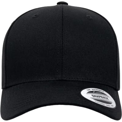 Flexfit - Retro Cotton Blend Snapback Pet - Zwart