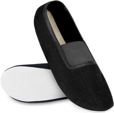 Elegante dansschoenen voor volwassenen, canvas ballet- en gymnasiumschoenen met leren zool, maat 25-26 cm