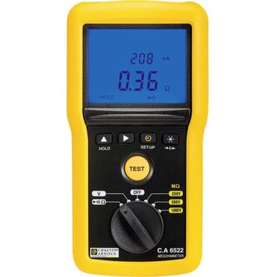 Chauvin Arnoux C.A 6522 Isolatiemeter 250 V, 500 V, 1000 V 40 GΩ