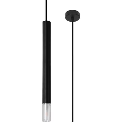 Sollux Lighting Hanglamp Wezyr - G9 - zwart - staal/glas - 120x8x8cm