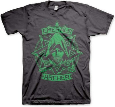 DC Comics Arrow Heren Tshirt -S- Emerald Archer Grijs