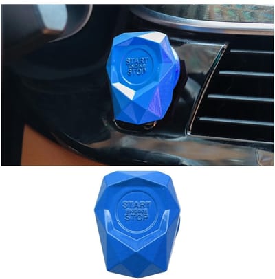 Allecto - Auto ontstekingsknop afdekking - Bescherming en decoratie - Blauw - Universele siersticker - Voor auto-start-stop-ontstekingsknop