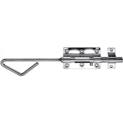 Alberts Stanggrendel Met Bevestigd Tegenstuk - Rvs - 320x15,5 Mm