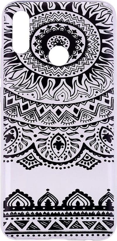 Shop4 - Huawei P Smart 2019 Hoesje - Zachte Back Case Mandala Zwart