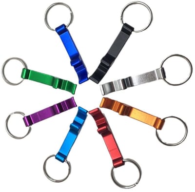 Dailygoody - Flesopener Sleutelhanger - Mini Flesopener - Handig voor Thuisgebruik - Willekeurige Kleur - Sleutelhanger Bieropener - Perfect Cadeau vo