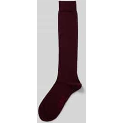 FALKE Softmerino lang eenkleurig wol katoen kniekousen dames rood - maat 37-38