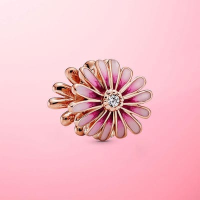 ! 925 Sterling Zilver Sprankelende Sprankelende Madeliefjes Bloem Bedels Kraal Past Originele Armband Bangle Voor Vrouwen Sieraden Cadeau pink