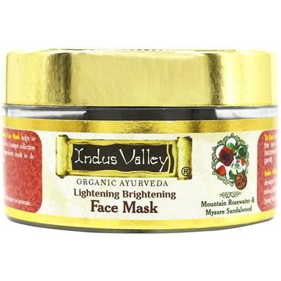 Verhelderend gezichtsmasker met rozenwater en sandelhout (50 ml), Verlichtend verhelderend gezichtsmasker, Indusvallei 6.7625 beige