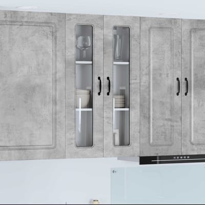 vidaXL - Vaatwasserpaneel - Kalmar - Beton - Grijs - 60 - x - 31 - x - 100 - cm