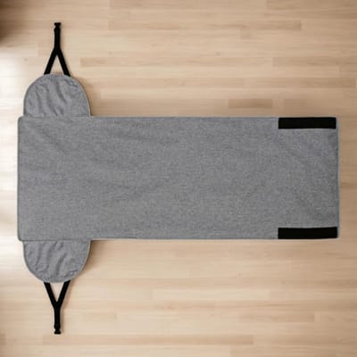 Vliegtuig Voet Hangmat - Reis Voetensteun - Comfortabel Reizen - Verstelbare Beensteun - 100x45 cm - Zwart