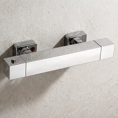 Auralum max Thermostatische Douchekraan - Hartafstand 150 mm - CoolTouch - Incl. koppelingen - Chroom