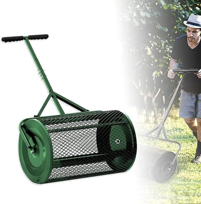 Compost Strooier - Gazon Strooier - Gazon Onderhoud - Zijdelingse Klemmen - 40x60cm - Groen