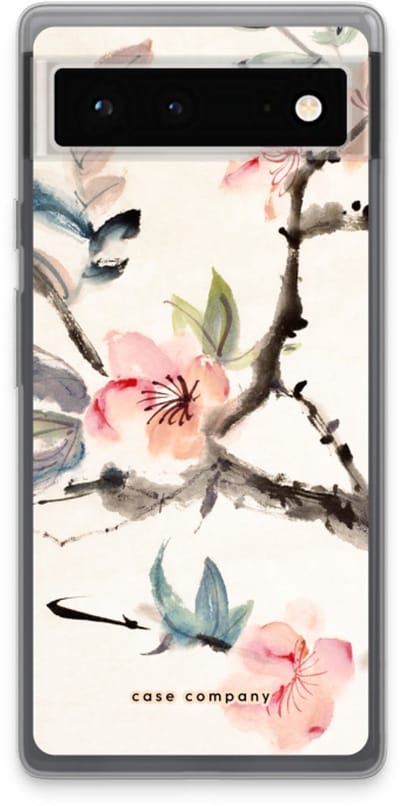 Case Company® - Hoesje geschikt voor Google Pixel 6 hoesje - Japanse bloemen - Soft Cover Telefoonhoesje - Bescherming aan alle Kanten en Schermrand