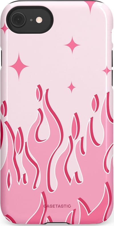Casetastic Hoesje Geschikt voor Apple iPhone 7/8/SE - Stijlvolle Beschermende Duo-layer Case - Twinkelvuur