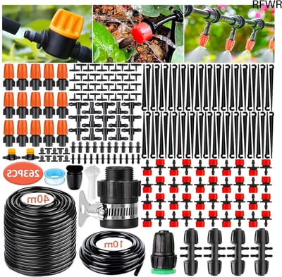 RFWR® Automatisch Irrigatiesysteem 263 Stuks - Druppelirrigatie Set voor Tuin en Broeikas