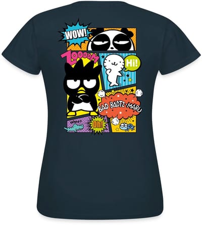 Bad Badtz-Maru Met Vrienden In Comicstijl T-Shirt Dames