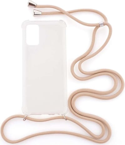 Shop4 - Poco X4 GT Hoesje - Zachte Back Case met Koord Beige